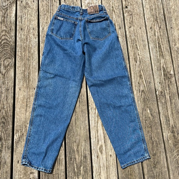 Vintage 90s Zena High Waist Taper Leg Medium Wash Mom Jeans - Picture 3 of 6